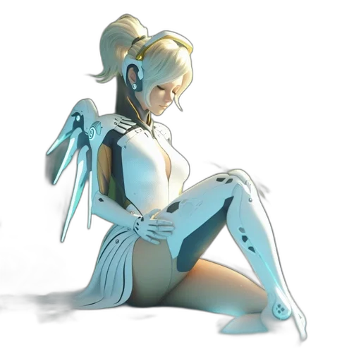 robot, dress, concept art, fantasy art transparent PNG cut-out