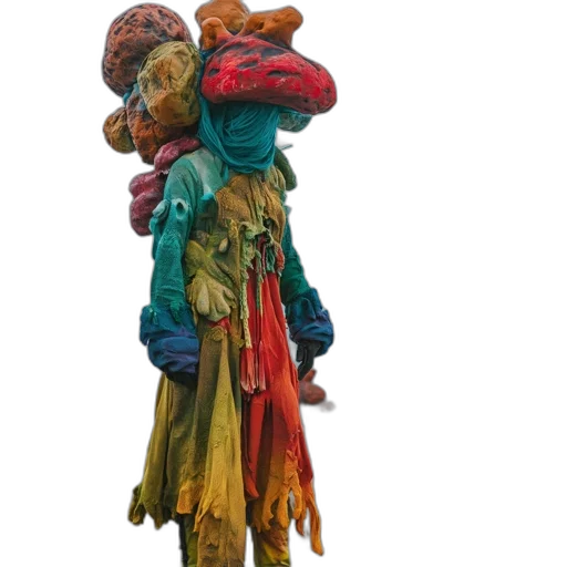 mask, staff, jacket, hat transparent PNG cut-out