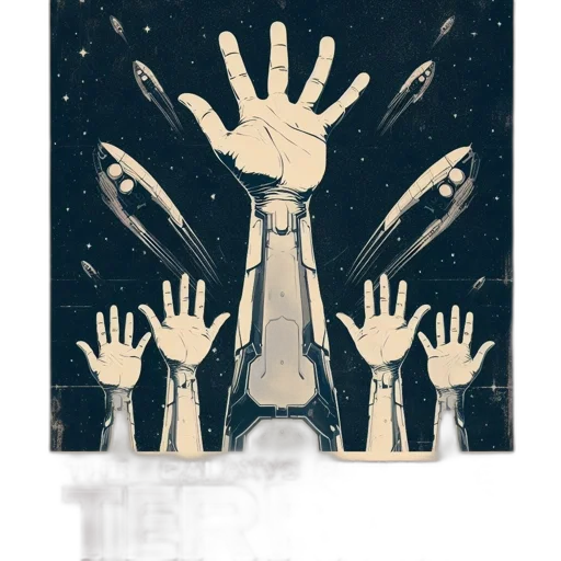 staff, robot, concept art, comic book art transparent PNG cut-out