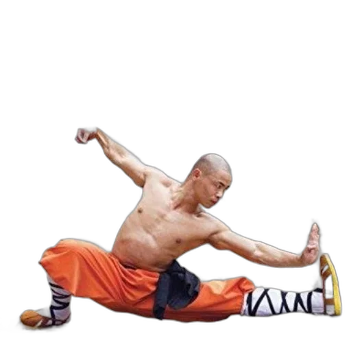 photorealistic, man, orange, pants transparent PNG cut-out