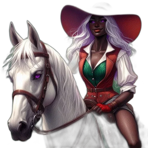 hat, dress, fantasy art, concept art transparent PNG cut-out