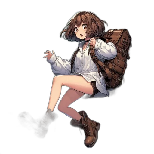 jacket, weapon, staff, robot transparent PNG cut-out