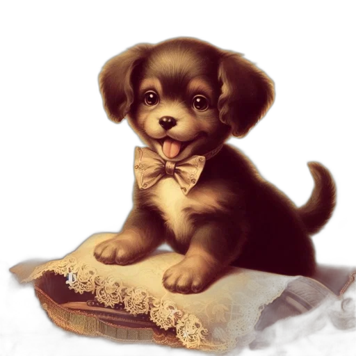 staff, animal, photorealistic, oil painting transparent PNG cut-out