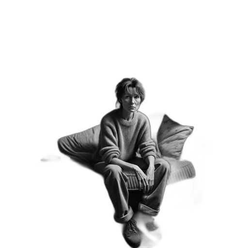 jacket, shoes, hair, creature transparent PNG cut-out