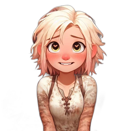 dress, face, staff, creature transparent PNG cut-out