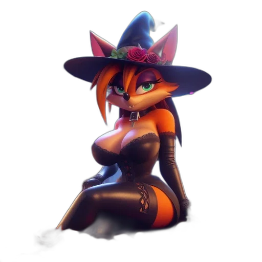 hat, dress, staff, concept art transparent PNG cut-out