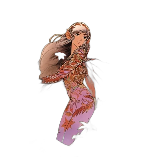 hair, creature, dress, concept art transparent PNG cut-out