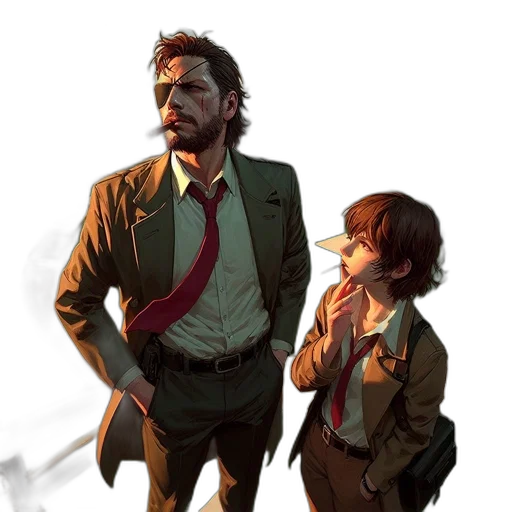 jacket, concept art, comic book art, fantasy art transparent PNG cut-out