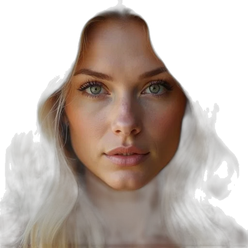 face, hair, mask, crown transparent PNG cut-out