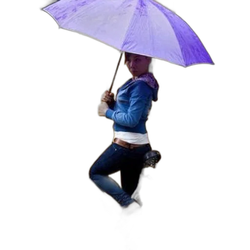umbrella, jacket, hat, staff transparent PNG cut-out