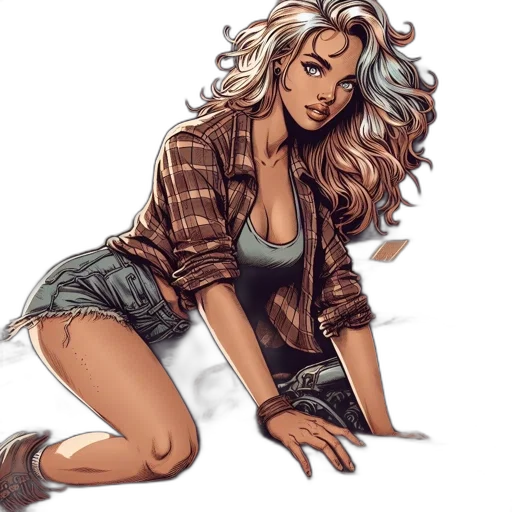 jacket, comic book art, concept art, cartoon transparent PNG cut-out