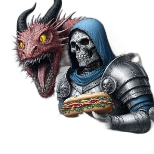 food, dragon, robot, mask transparent PNG cut-out