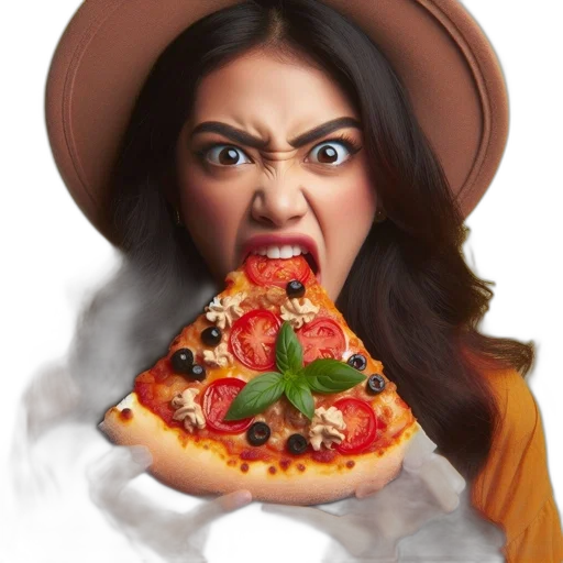 food, face, photorealistic, 3d render transparent PNG cut-out