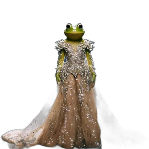 dress, crown, creature, robot transparent PNG cut-out