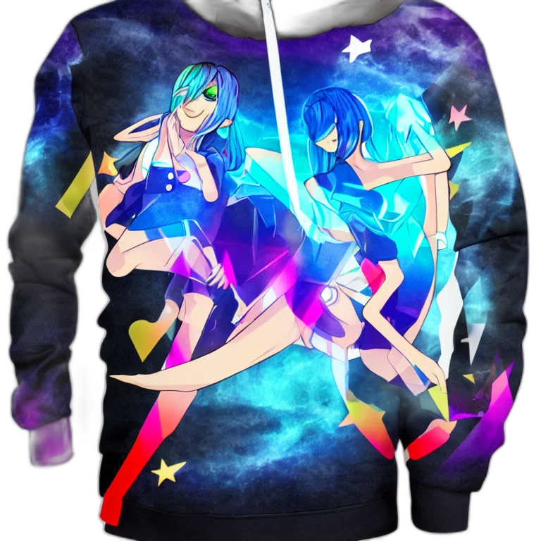 jacket, dress, vaporwave, anime transparent PNG cut-out