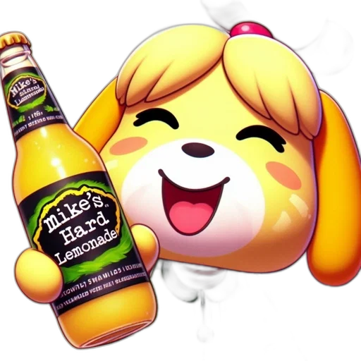 bottle, food, anime, 3d render transparent PNG cut-out