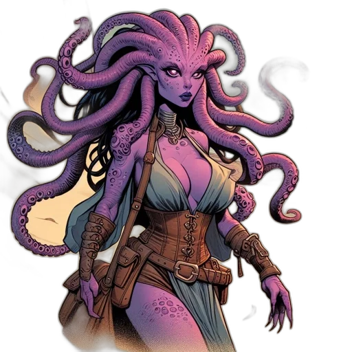 concept art, comic book art, fantasy art, cartoon transparent PNG cut-out