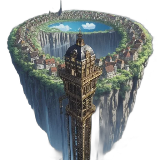 building, crown, sword, concept art transparent PNG cut-out