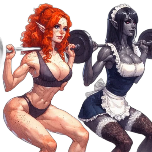 comic book art, concept art, fantasy art, pixel art transparent PNG cut-out