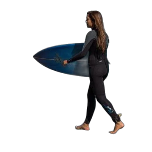 umbrella, surfer, wetsuit, carries transparent PNG cut-out