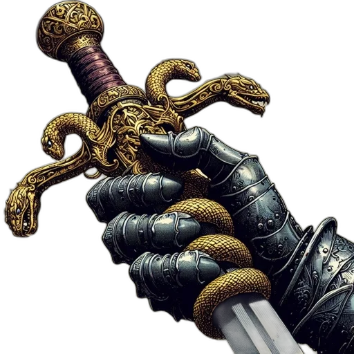 sword, staff, weapon, crown transparent PNG cut-out