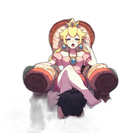 crown, dress, staff, weapon transparent PNG cut-out