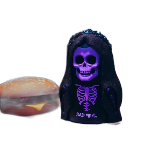food, hat, vaporwave, 3d render transparent PNG cut-out