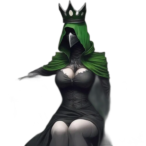 crown, dress, mask, creature transparent PNG cut-out