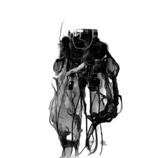 robot, hair, mask, creature transparent PNG cut-out