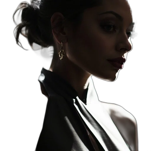 jewelry, dress, jacket, face transparent PNG cut-out