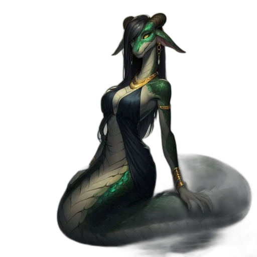 dress, creature, dragon, fantasy art transparent PNG cut-out