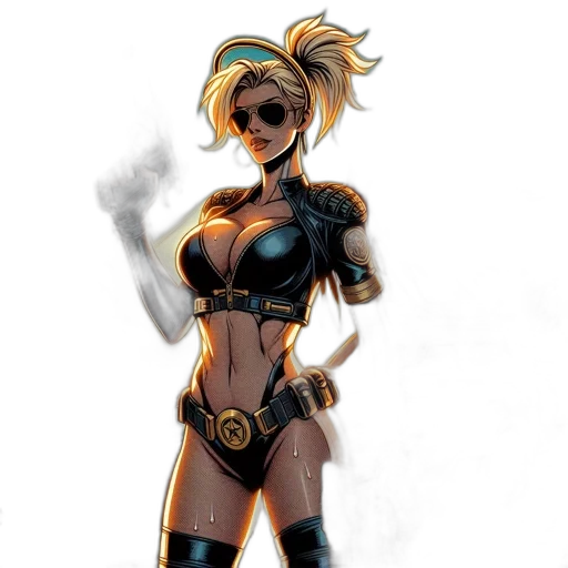 staff, robot, comic book art, concept art transparent PNG cut-out