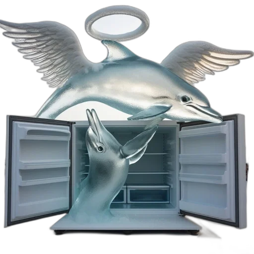 vaporwave, 3d render, ice, sculpture transparent PNG cut-out