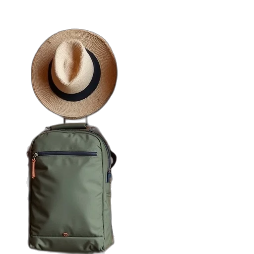 hat, jacket, earth tones, ultimate transparent PNG cut-out