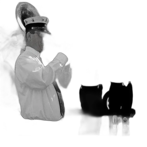 hat, staff, mask, robot transparent PNG cut-out