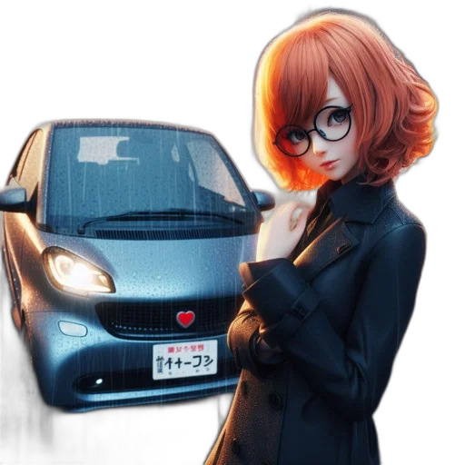 car, robot, jacket, weapon transparent PNG cut-out