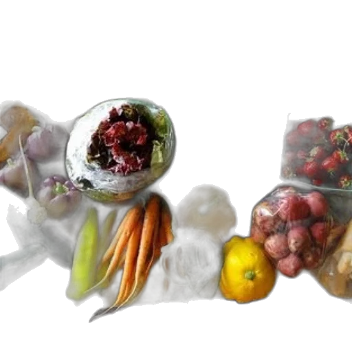 food, photorealistic, 3d render, variety transparent PNG cut-out