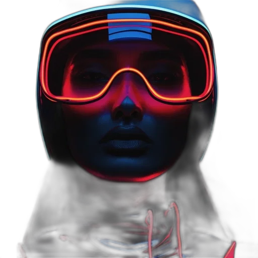 face, mask, robot, jacket transparent PNG cut-out