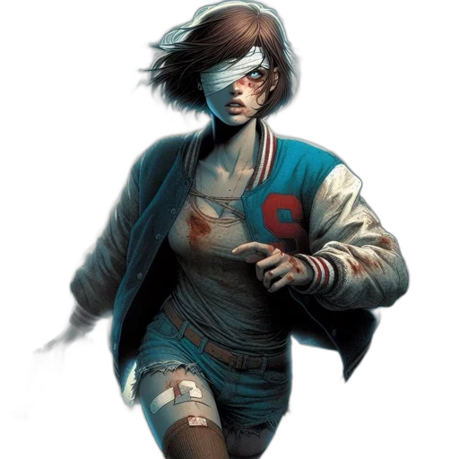 jacket, concept art, comic book art, cyberpunk transparent PNG cut-out
