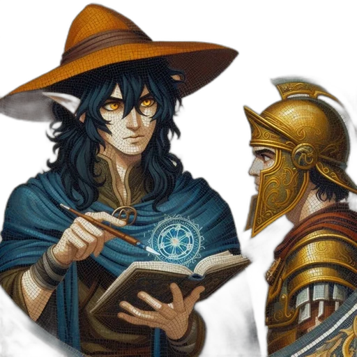 hat, sword, mask, fantasy art transparent PNG cut-out