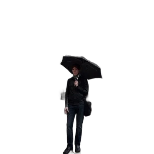 umbrella, jacket, staff, hat transparent PNG cut-out
