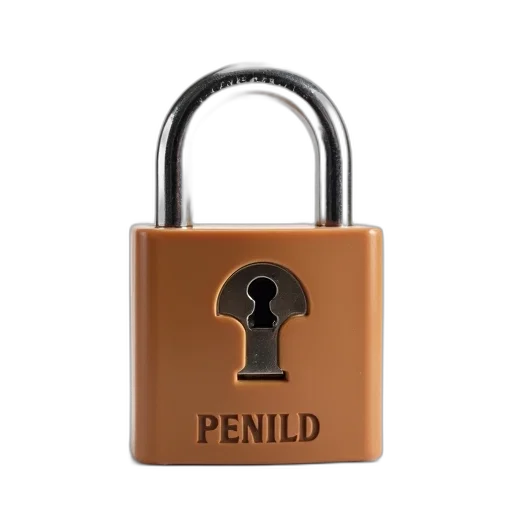 jewelry, brown, plastic, padlock transparent PNG cut-out
