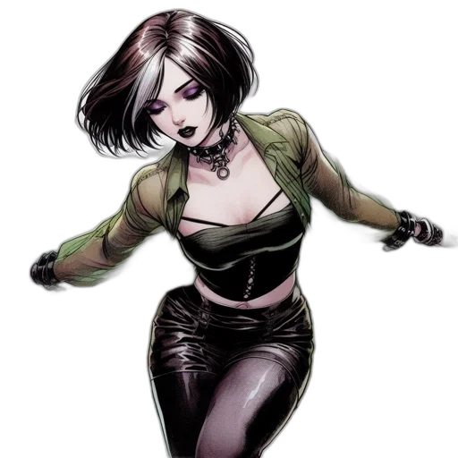 jacket, comic book art, concept art, cyberpunk transparent PNG cut-out