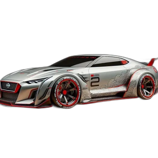 car, 3d render, concept art, photorealistic transparent PNG cut-out