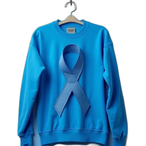 jacket, blue, awareness, ribbon transparent PNG cut-out