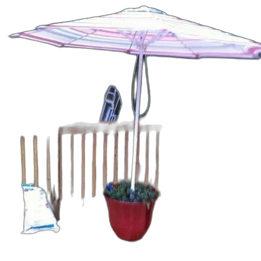 umbrella, staff, furniture, 3d render transparent PNG cut-out