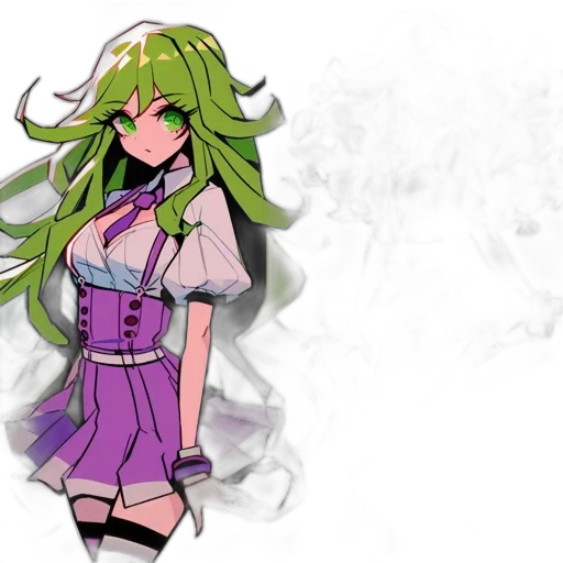 dress, staff, anime, pixel art transparent PNG cut-out