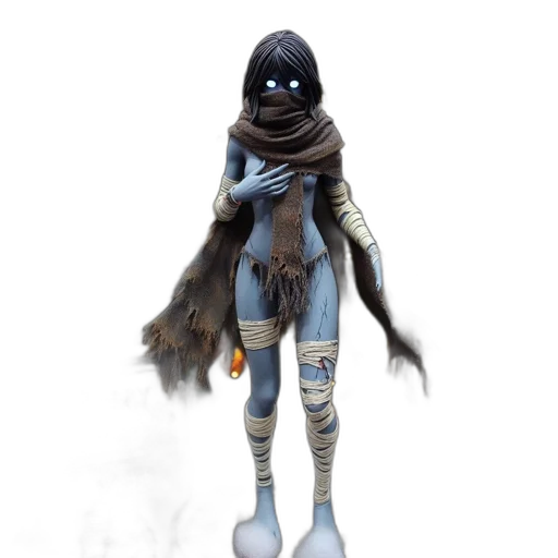 mask, staff, creature, robot transparent PNG cut-out