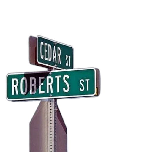 3d render, city street, street, signs transparent PNG cut-out