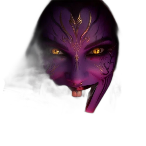 mask, face, dragon, staff transparent PNG cut-out